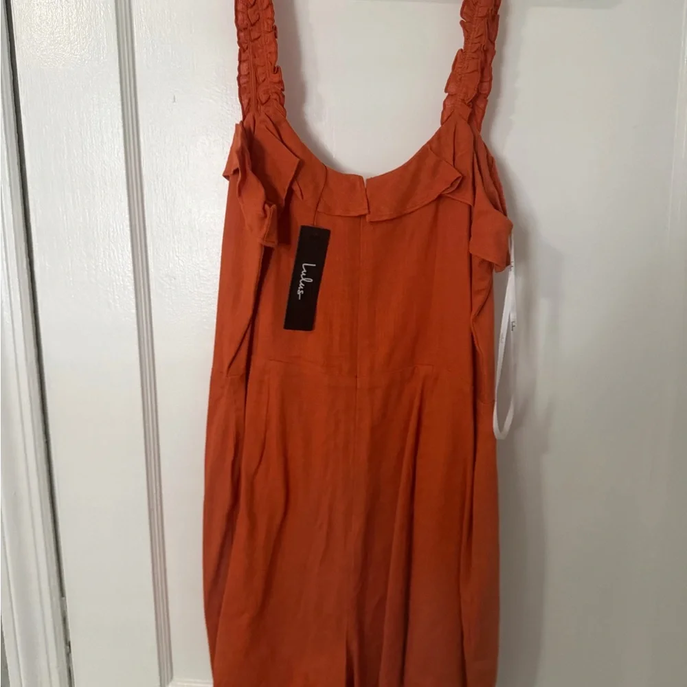Lulu's Orange Jumpsuit - Picture 3 of 3